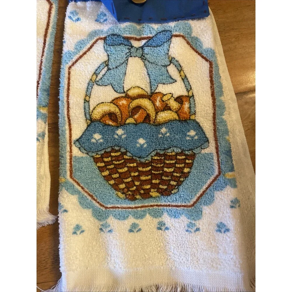 Lot Of 10 Adorable Vintage Mushroom Kitchen Hand Dish Towels MCM Cottage Core
